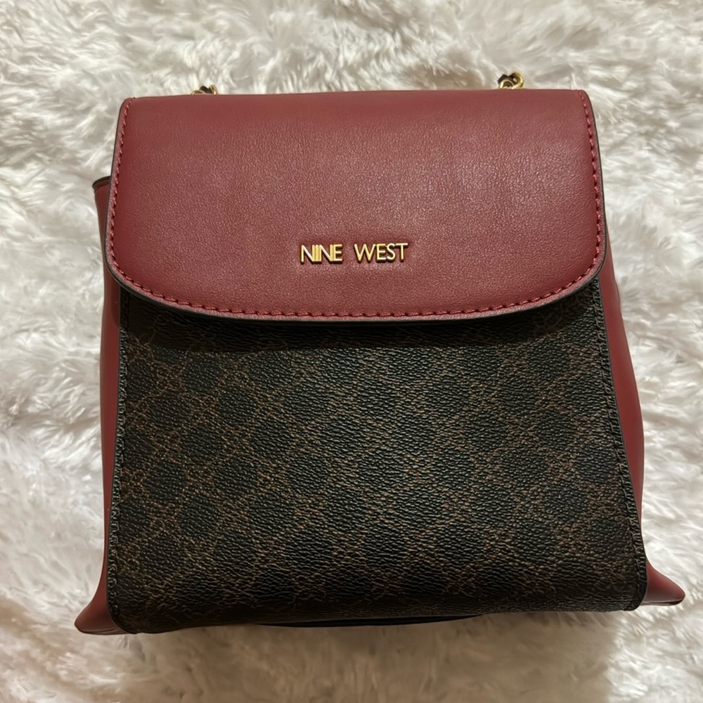 Nine West Mini Backpack Purse Faux Leather